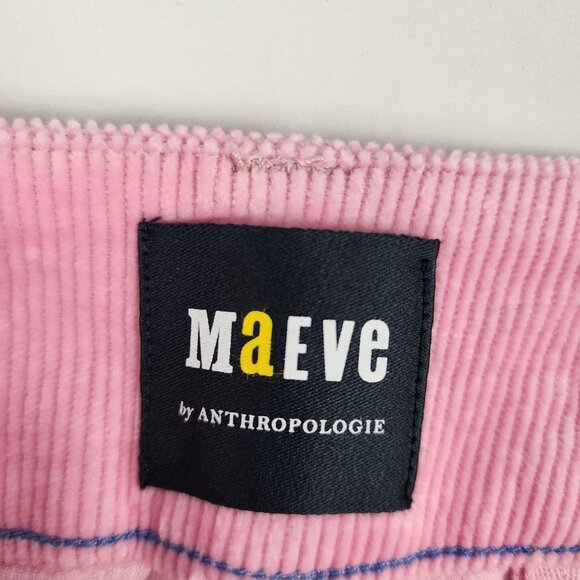 Maeve Pants Womens 31x25 Pink The Colette Magic Fabric Crop Wide Leg Corduroy - Picture 4 of 11